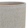 Benjara Lyna Accent Planter Set of 2- White Gray Ceramic Smooth Glossy Texture