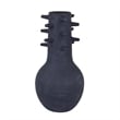 Benjara Enya Flower Vase- 3D Spiked Accent Narrow Neck- Black Ceramic- 18 Inch