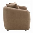 Benjara Keina Sofa- 3 Accent Pillows- Modern Soft Brown Chenille- 79 Inch