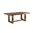 Benjara Ramie Dining Table- Chestnut Brown Wood- 84-102