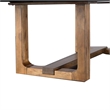 Benjara Ramie Dining Table- Chestnut Brown Wood- 84-102