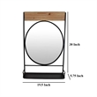 Benjara Feno Decorative Wall Mirror w Rack- 30