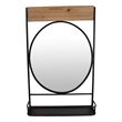 Benjara Feno Decorative Wall Mirror w Rack- 30