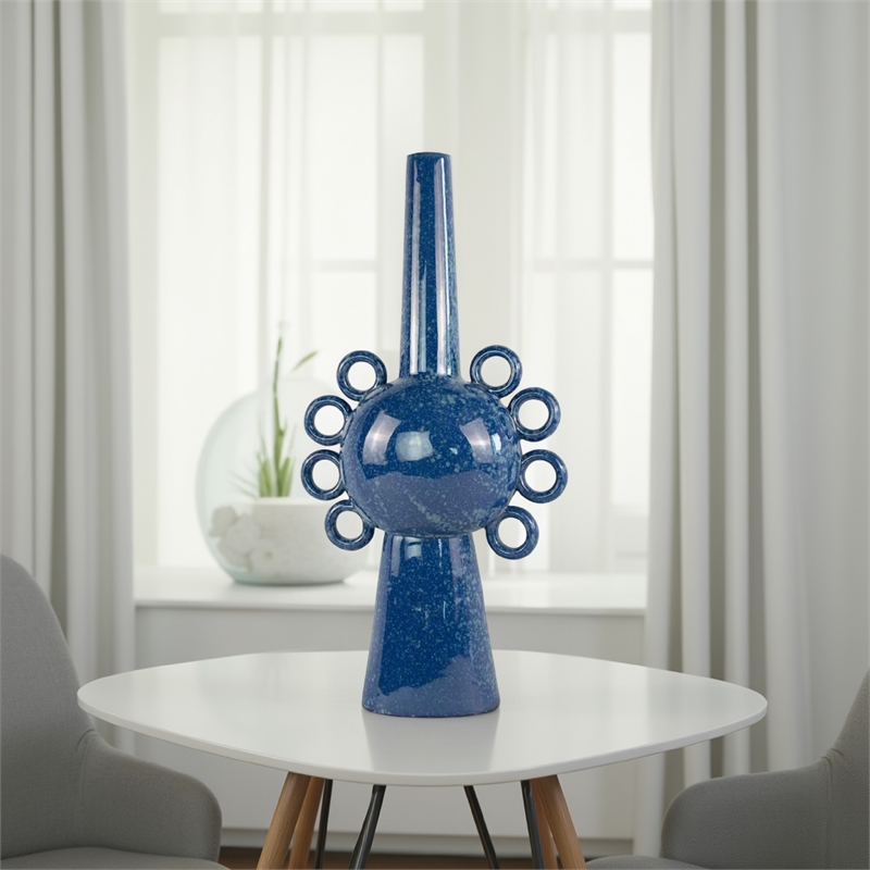 Benjara Kary Flower Vase- Unique 3D Aesthetic- Narrow 23