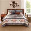 Benjara Yeno 2pc Twin Size Quilt Set- Polyester- Neutral Southwestern Design