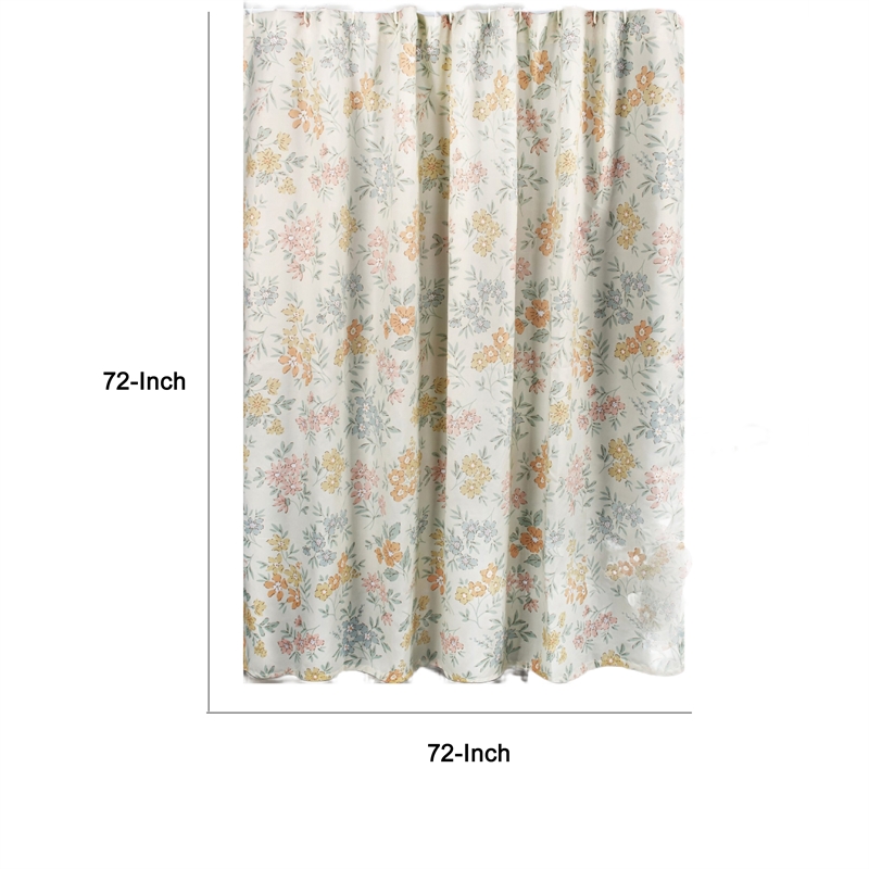 Benjara Loso Shower Curtain- 72