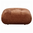 Benjara Erico Ottoman- Tufted Rust Brown Chenille- Foam Cushion Top- 35 Inch