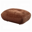 Benjara Erico Ottoman- Tufted Rust Brown Chenille- Foam Cushion Top- 35 Inch