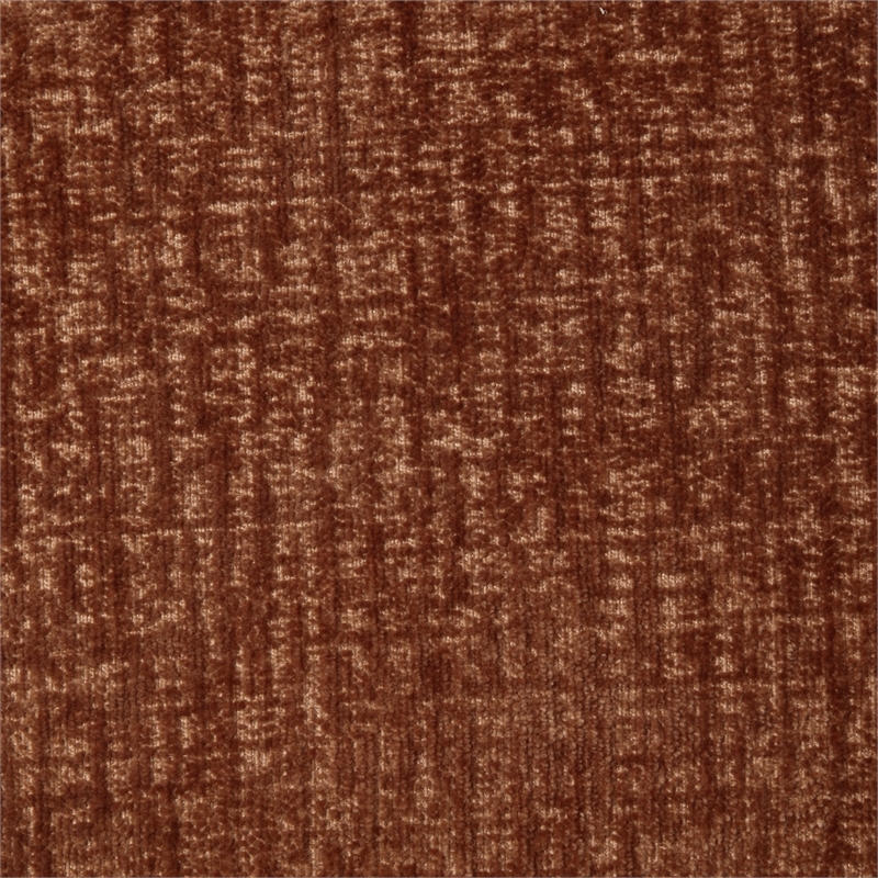 Benjara Erico Ottoman- Tufted Rust Brown Chenille- Foam Cushion Top- 35 Inch