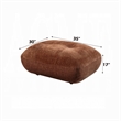 Benjara Erico Ottoman- Tufted Rust Brown Chenille- Foam Cushion Top- 35 Inch