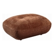 Benjara Erico Ottoman- Tufted Rust Brown Chenille- Foam Cushion Top- 35 Inch