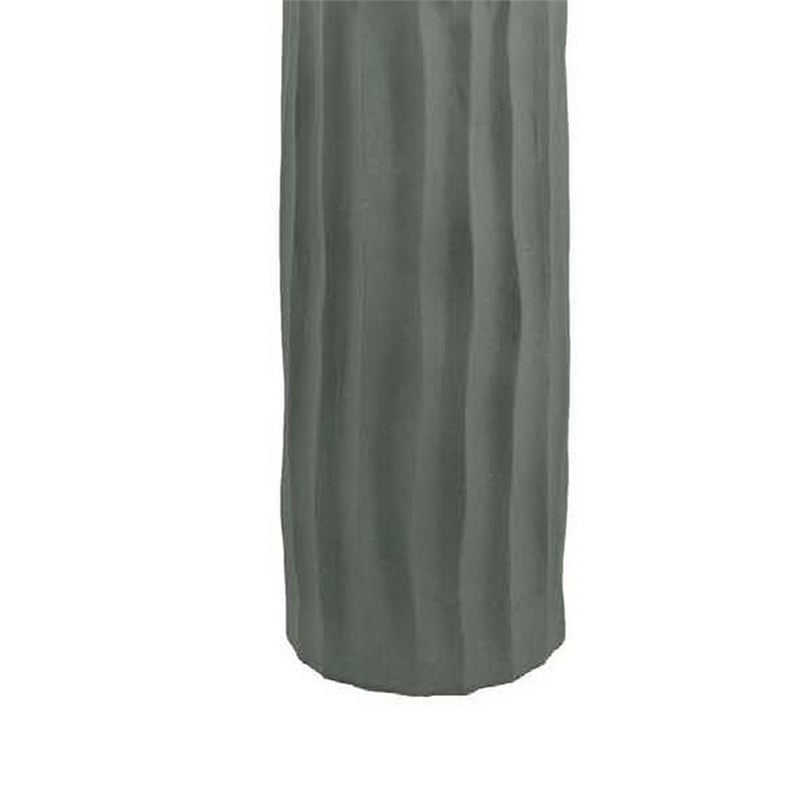 Benjara Decorative Accent Vase- Sleek Cactus Design- 30