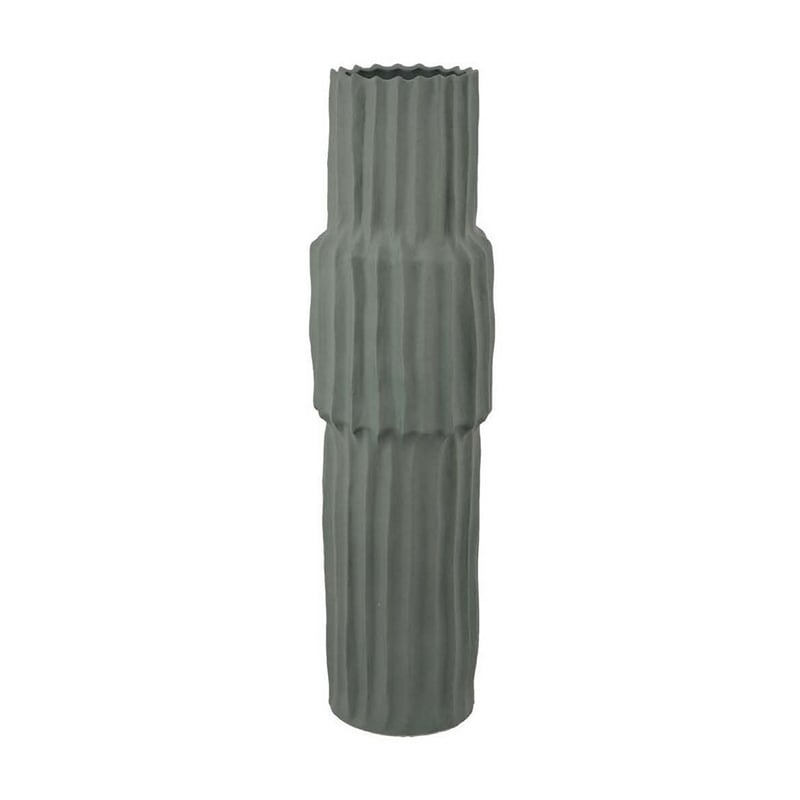 Benjara Decorative Accent Vase- Sleek Cactus Design- 36