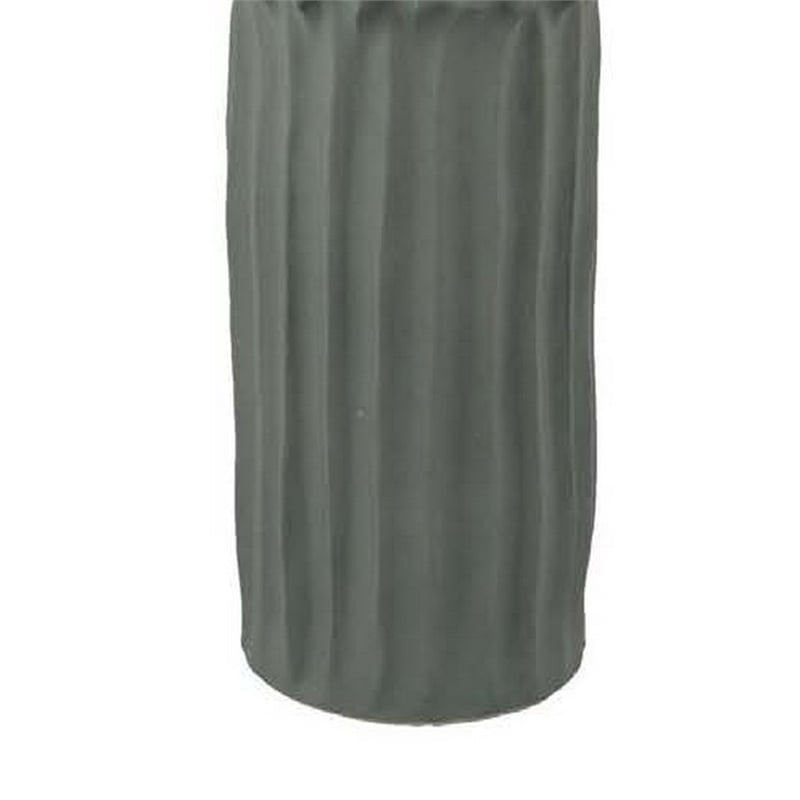 Benjara Decorative Accent Vase- Sleek Cactus Design- 36