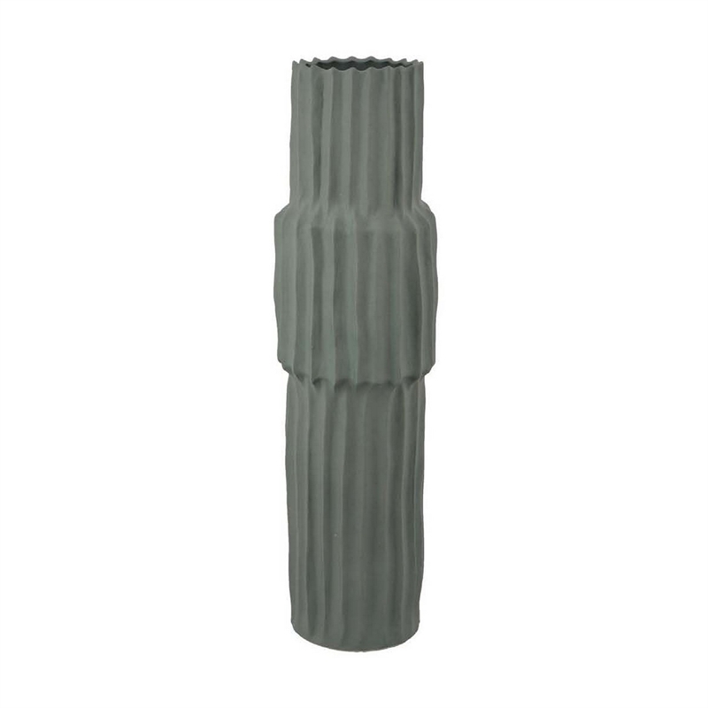 Benjara Decorative Accent Vase- Sleek Cactus Design- 36