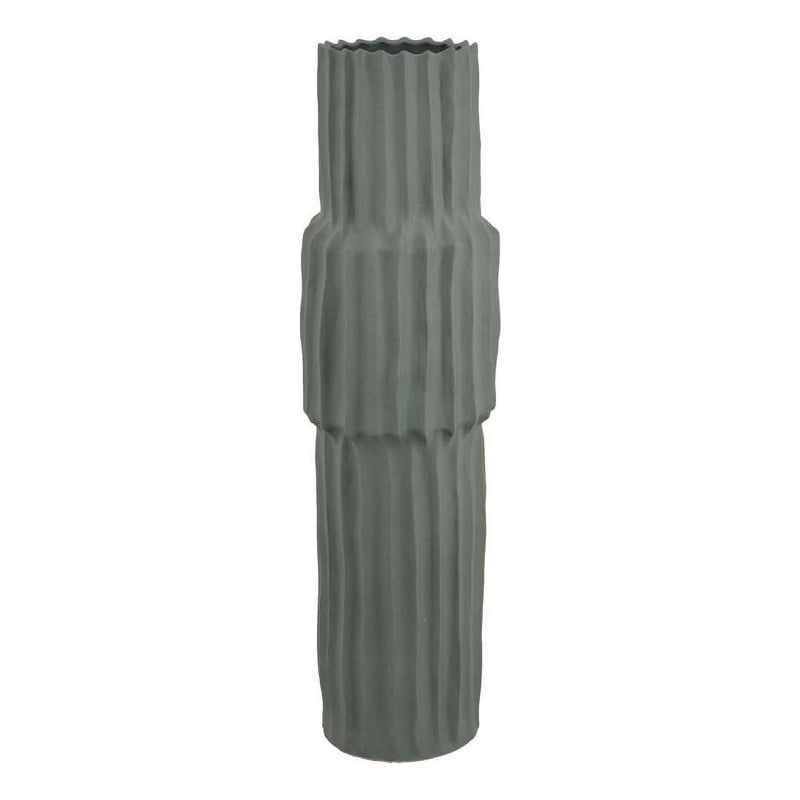 Benjara Decorative Accent Vase- Sleek Cactus Design- 36