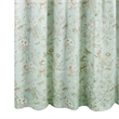 Benjara Vola Shower Curtain- 72 Inch- Floral Pattern- Light Green Polyester