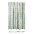 Benjara Vola Shower Curtain- 72 Inch- Floral Pattern- Light Green Polyester