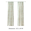 Benjara Vola 2 Panel Curtain Set- Light Mint Green Microfiber- Floral Pattern