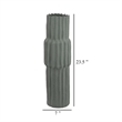 Benjara Decorative Accent Vase- Sleek Cactus Design- 24