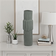 Benjara Decorative Accent Vase- Sleek Cactus Design- 24