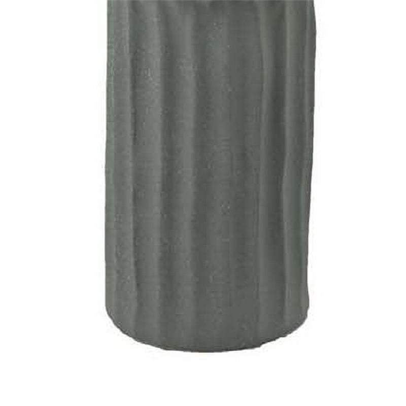 Benjara Decorative Accent Vase- Sleek Cactus Design- 24