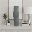 Benjara Decorative Accent Vase- Sleek Cactus Design- 24