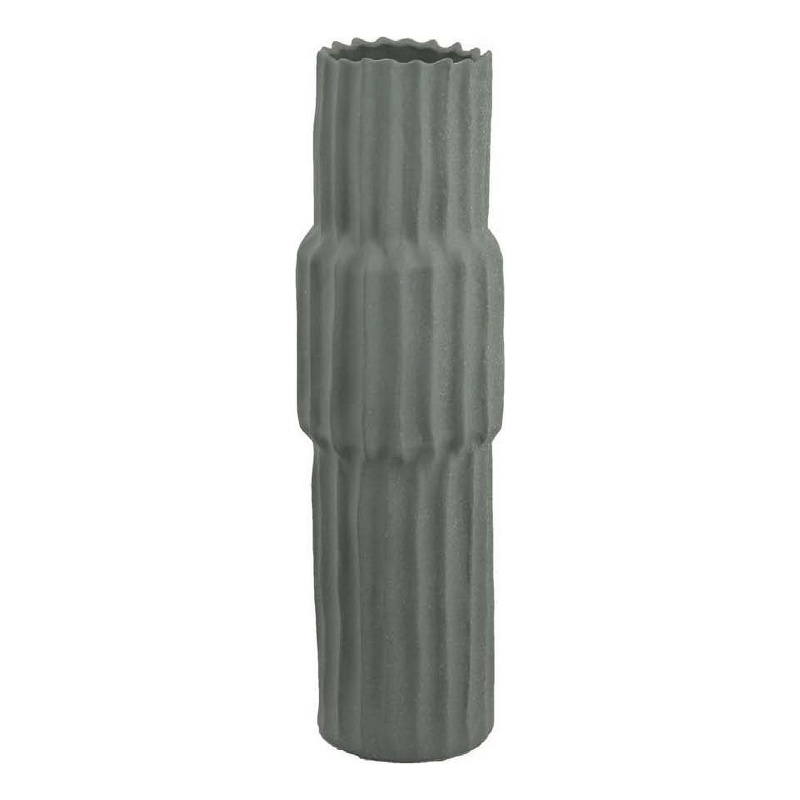 Benjara Decorative Accent Vase- Sleek Cactus Design- 24