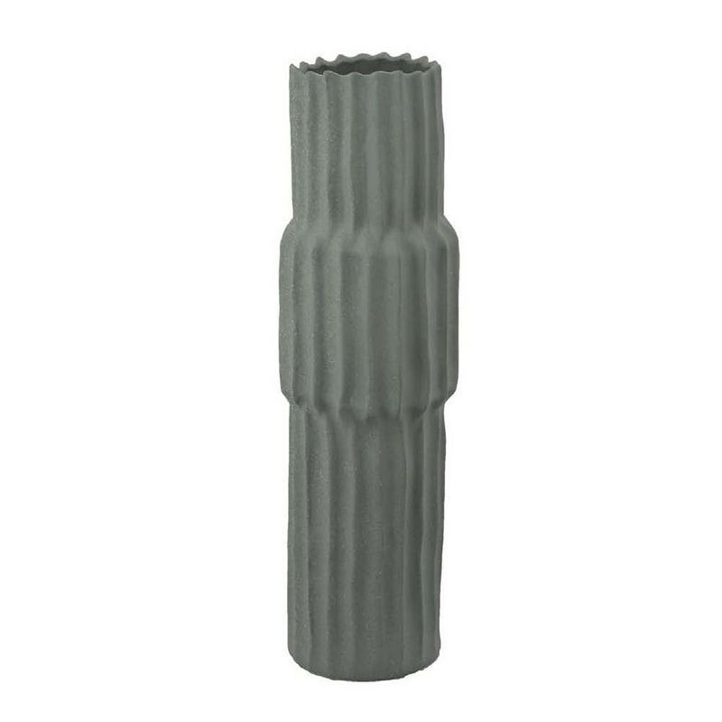 Benjara Decorative Accent Vase- Sleek Cactus Design- 24