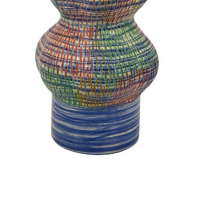 Benjara Decorative Accent Vase- 3 Rounded Accents- 22