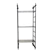 Benjara Plant Display Stand- 87 Inch- 3 Shelves Black Metal Ladder Design