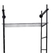 Benjara Plant Display Stand- 87 Inch- 3 Shelves Black Metal Ladder Design