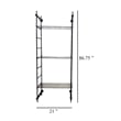 Benjara Plant Display Stand- 87 Inch- 3 Shelves Black Metal Ladder Design