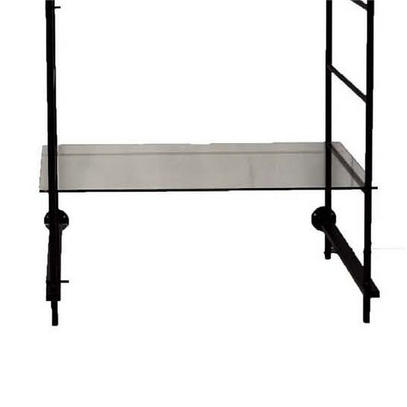 Benjara Plant Display Stand- 87 Inch- 3 Shelves Black Metal Ladder Design