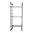 Benjara Plant Display Stand- 87 Inch- 3 Shelves Black Metal Ladder Design