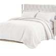 Benjara Vins 2pc Twin Size Quilt Set- Cotton Fill- Polyester Shell- White