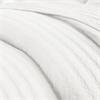 Benjara Vins 2pc Twin Size Quilt Set- Cotton Fill- Polyester Shell- White