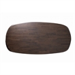 Benjara Ziva 7pc Dining Table Set- 6 Side Chairs- 3D Edges- Brown Solid Wood