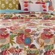 Benjara Lewi 2pc Twin Size Quilt Set- Bright Colorful Floral Pattern- Cotton