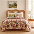 Benjara Lewi 2pc Twin Size Quilt Set- Bright Colorful Floral Pattern- Cotton