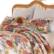 Benjara Lewi King Pillow Sham- 20 x 36- Bright Colorful Floral Pattern- Cotton