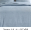 Benjara Fys 2pc Twin XL Size Coverlet Set- Woven Jacquard- Chambray Blue