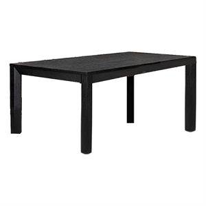 Benjara Kizie Dining Table- 94-118&quot Extendable- Weathered Black Rubberwood