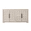 Benjara Kizie Sideboard Buffet Console 4 Doors- Shelves- Tawny Brown 66 Inch