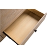 Benjara Cherie Coffee Table- 2 Drawers- Light White Washed Wood- 52 Inch