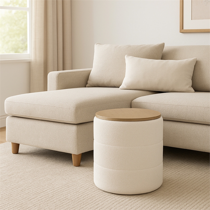 Benjara Mona Storage Ottoman- 19