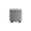 Benjara Zoya Storage Ottoman- 19
