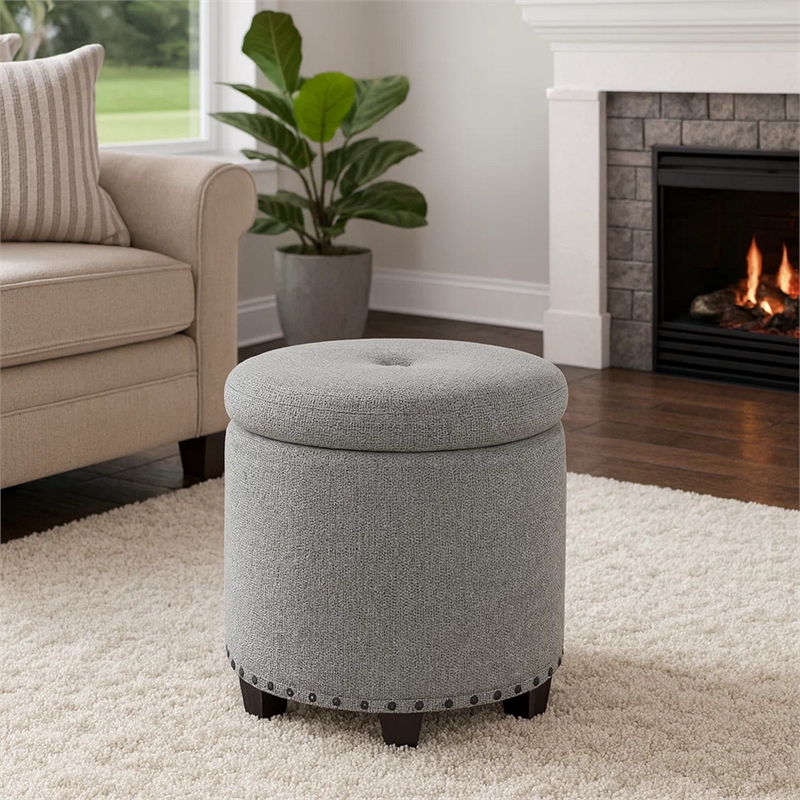 Benjara Zoya Storage Ottoman- 19