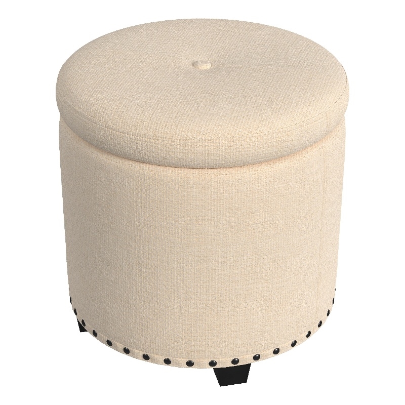 Benjara Zoya Storage Ottoman- 19