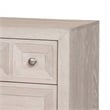 Benjara Kizie Nightstand- USB- 3 Drawers- Bronze- Beige Solid Wood- 28 Inch